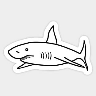 Stick figure shark Sticker